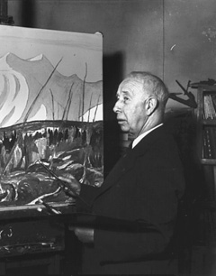 A.Y. Jackson, a founder of the Canadian Group of Seven painting movement
