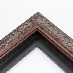 This decorative, reverse scoop stacked Floater frame features a simple relief design in bronze foil.  Distressing on the valleys of the relief create an antique effect.

Ideal for medium and large size artworks. A classical photograph, painting or print would be beautifully enhanced within this high style frame.